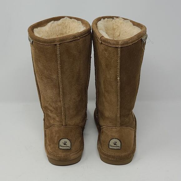 Bearpaw Girls Emma Sheepskin Lining Tall Boots Hickory Color Size 2 - Picture 4 of 7